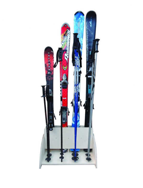 Stojan, držiak na lyže, ktorý chráni Vaše lyže a šetrí priestor vo Vašej domácnosti.